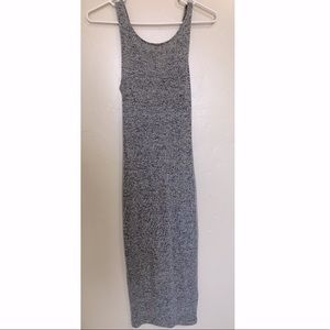 Knit lace-up midi dress